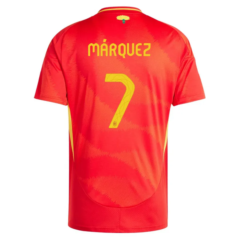 Danxen Uomo Maglia Spagna Rosa Marquez #7 Rosso Kit Gara Home 24-26 Maglietta