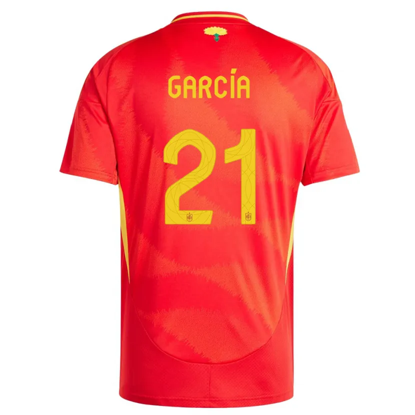 Danxen Uomo Maglia Spagna Sheila Garcia #21 Rosso Kit Gara Home 24-26 Maglietta