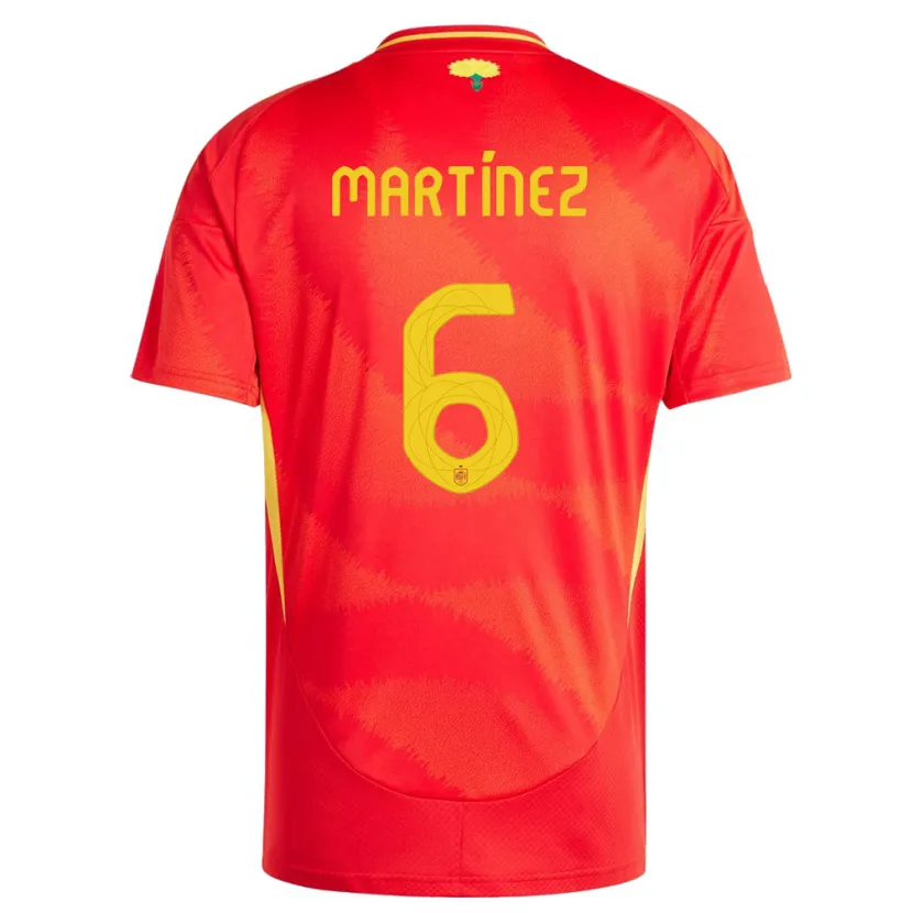 Danxen Uomo Maglia Spagna Roger Martinez #6 Rosso Kit Gara Home 24-26 Maglietta