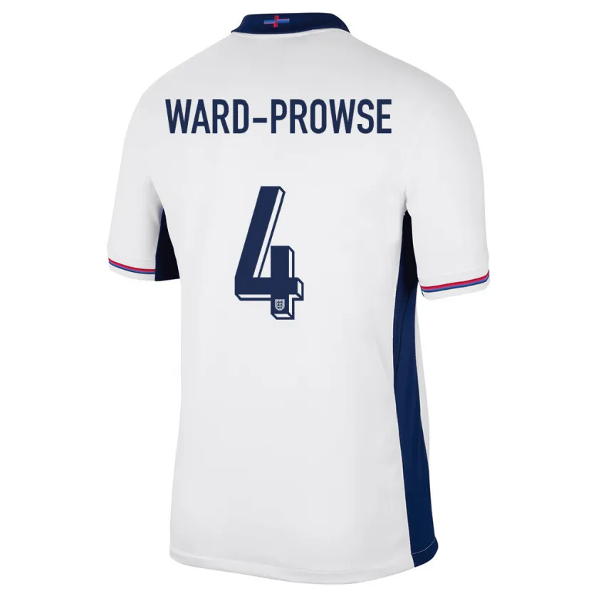 Danxen Uomo Maglia Inghilterra James Ward-Prowse #4 Bianco Kit Gara Home 24-26 Maglietta