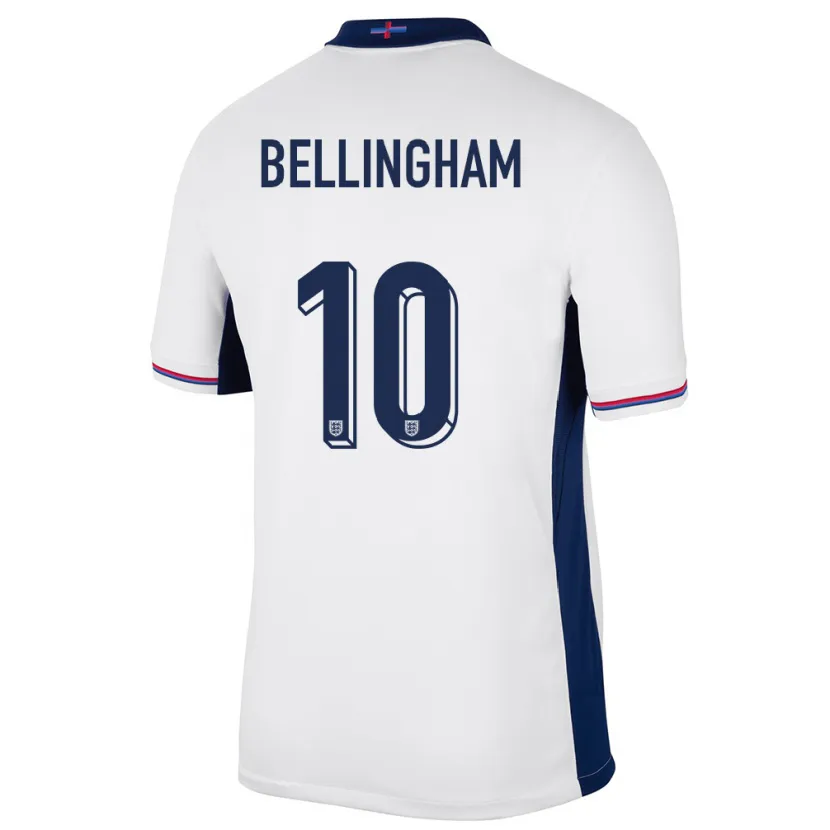 Danxen Uomo Maglia Inghilterra Jude Bellingham #10 Bianco Kit Gara Home 24-26 Maglietta