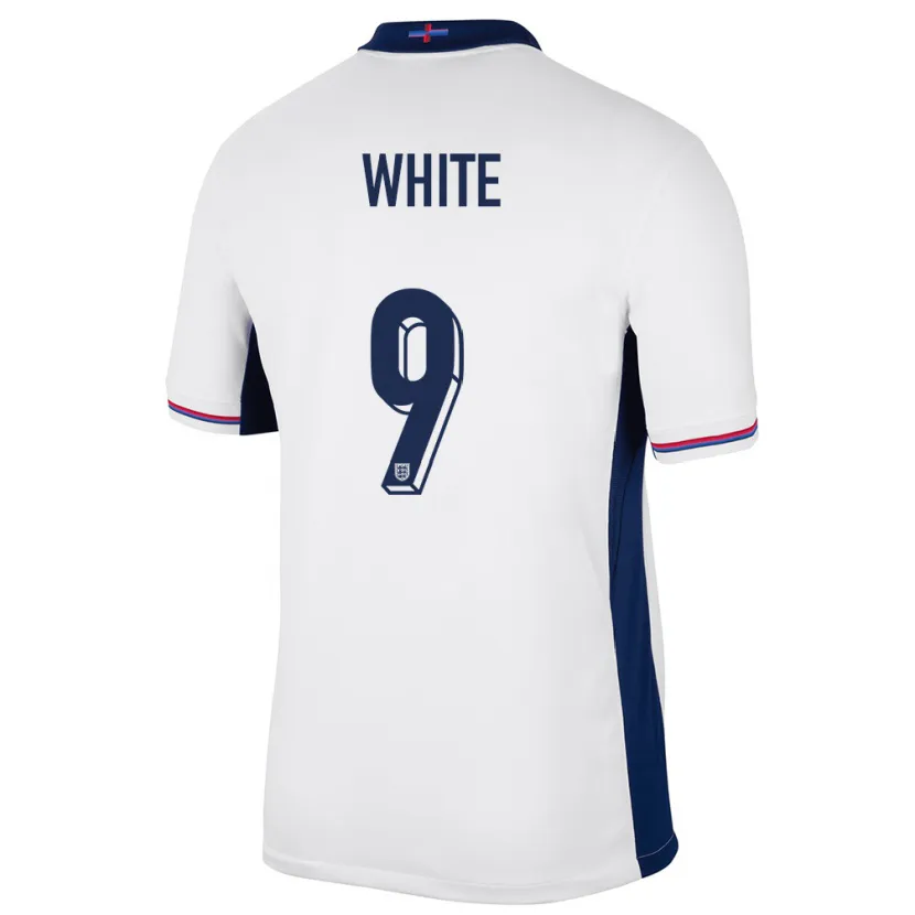 Danxen Uomo Maglia Inghilterra Ellen White #9 Bianco Kit Gara Home 24-26 Maglietta