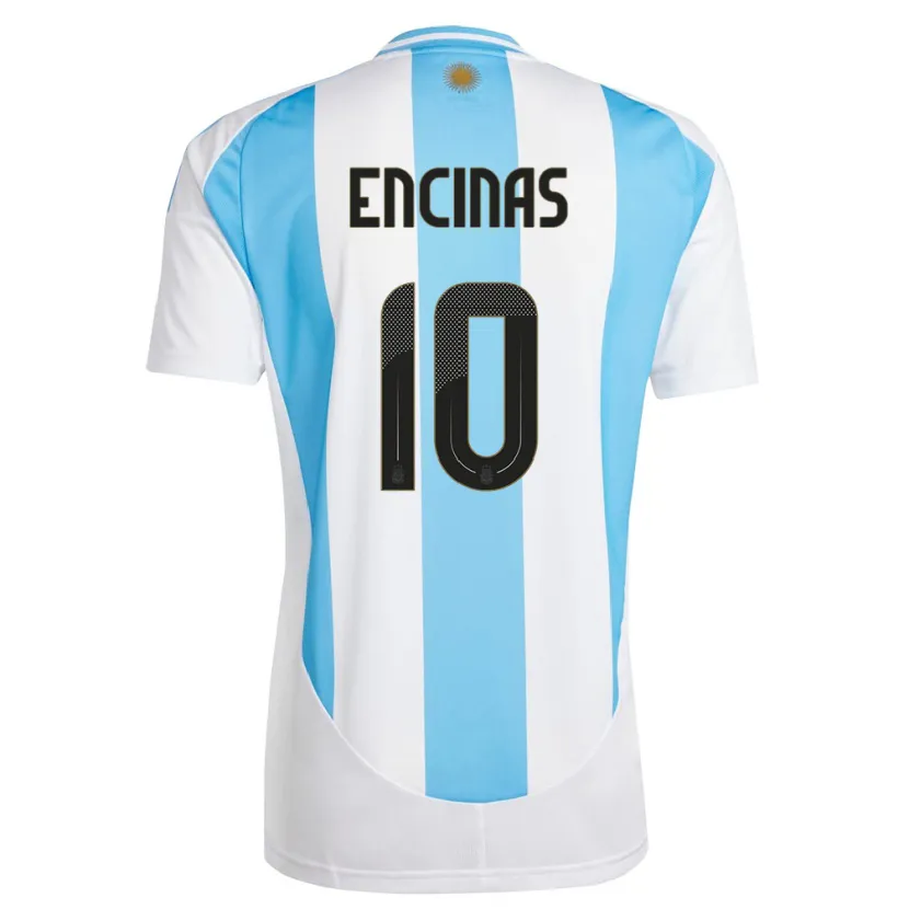 Danxen Uomo Maglia Argentina Axel Encinas #10 Bianco Blu Kit Gara Home 24-26 Maglietta