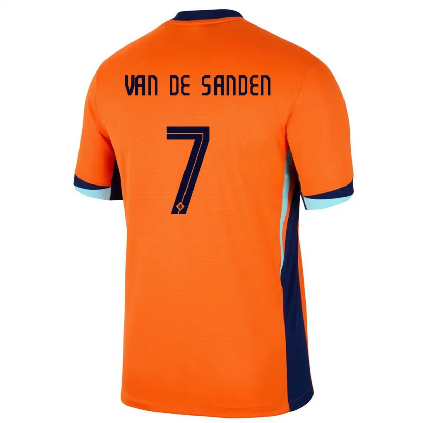 Danxen Uomo Maglia Paesi Bassi Shanice Van De Sanden #7 Arancia Kit Gara Home 24-26 Maglietta