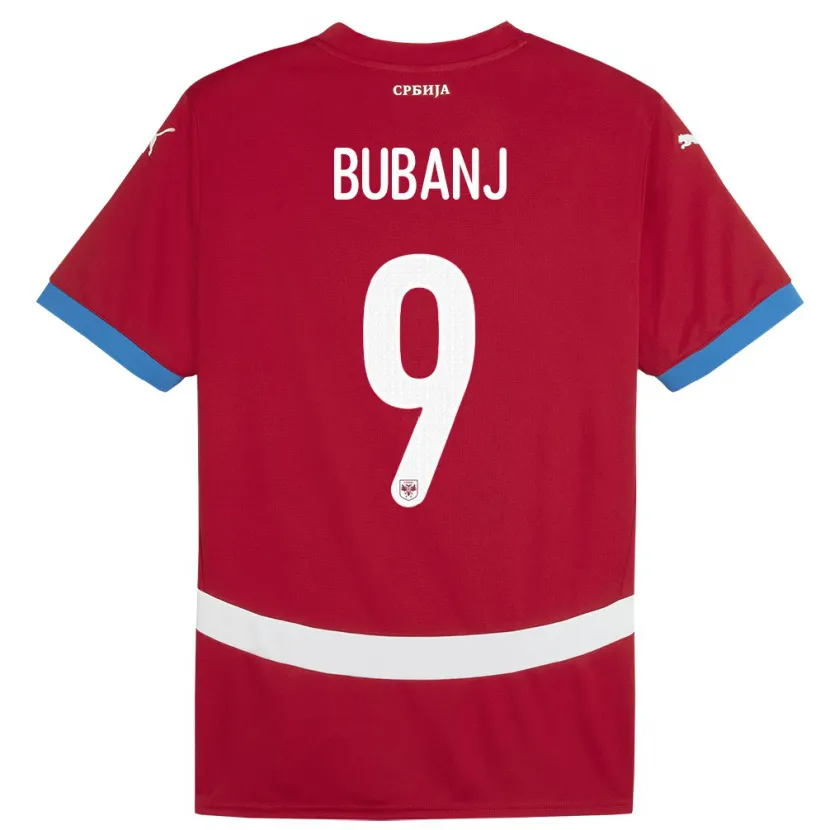 Danxen Uomo Maglia Serbia Mateja Bubanj #9 Rosso Kit Gara Home 24-26 Maglietta