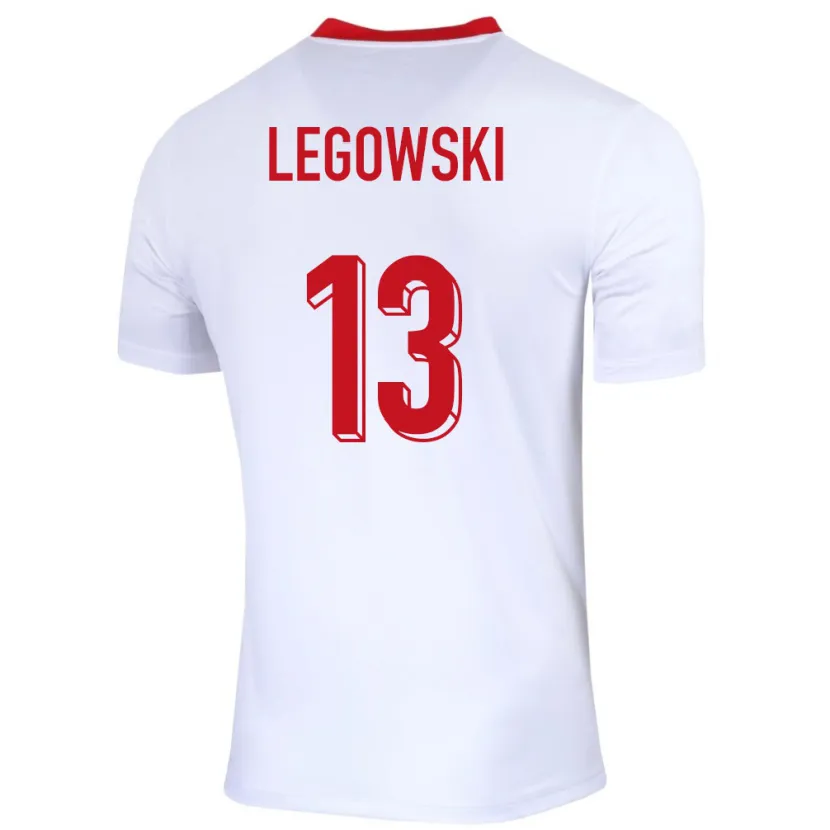 Danxen Uomo Maglia Polonia Mateusz Legowski #13 Bianco Kit Gara Home 24-26 Maglietta