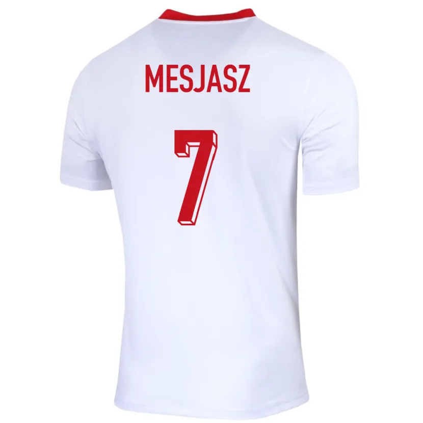 Danxen Uomo Maglia Polonia Malgorzata Mesjasz #7 Bianco Kit Gara Home 24-26 Maglietta