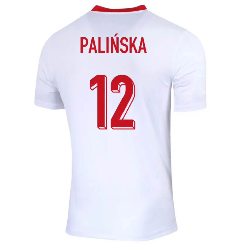 Danxen Uomo Maglia Polonia Anna Palinska #12 Bianco Kit Gara Home 24-26 Maglietta