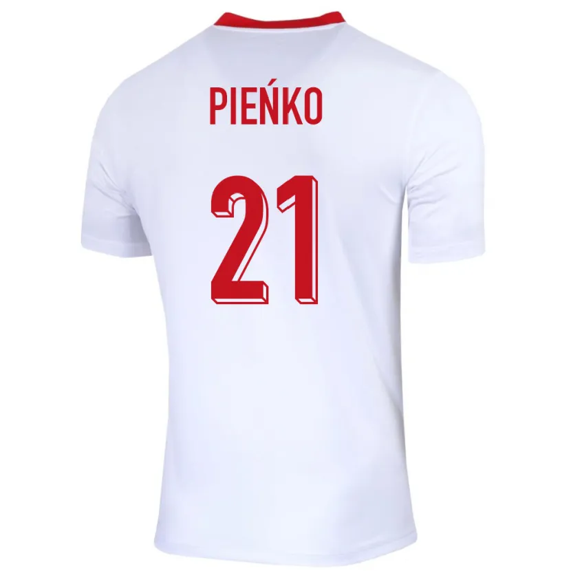 Danxen Uomo Maglia Polonia Tomasz Pienko #21 Bianco Kit Gara Home 24-26 Maglietta