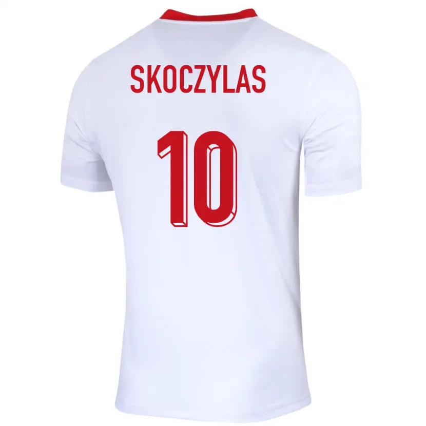 Danxen Uomo Maglia Polonia Mateusz Skoczylas #10 Bianco Kit Gara Home 24-26 Maglietta