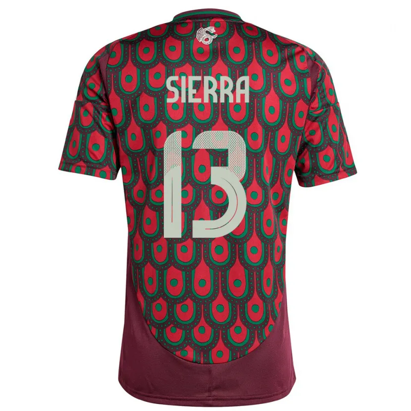 Danxen Uomo Maglia Messico Bianca Sierra #13 Marrone Kit Gara Home 24-26 Maglietta