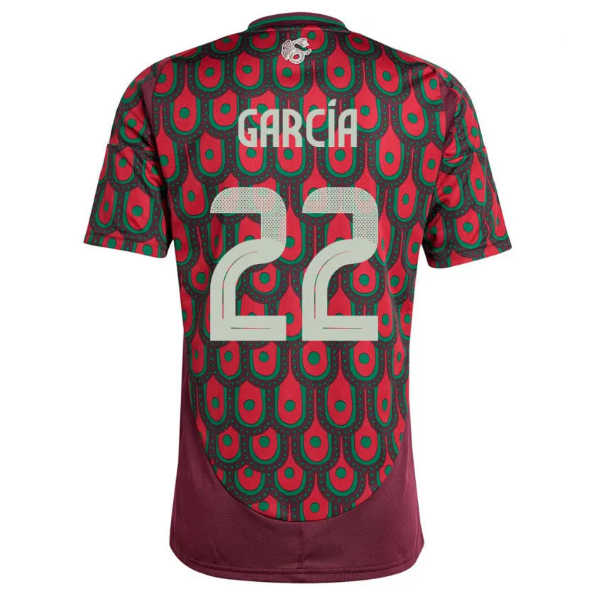 Danxen Uomo Maglia Messico Diana Garcia #22 Marrone Kit Gara Home 24-26 Maglietta