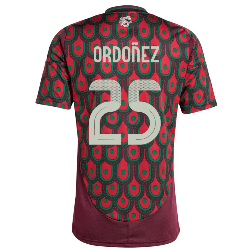 Danxen Uomo Maglia Messico Diana Ordonez #25 Marrone Kit Gara Home 24-26 Maglietta