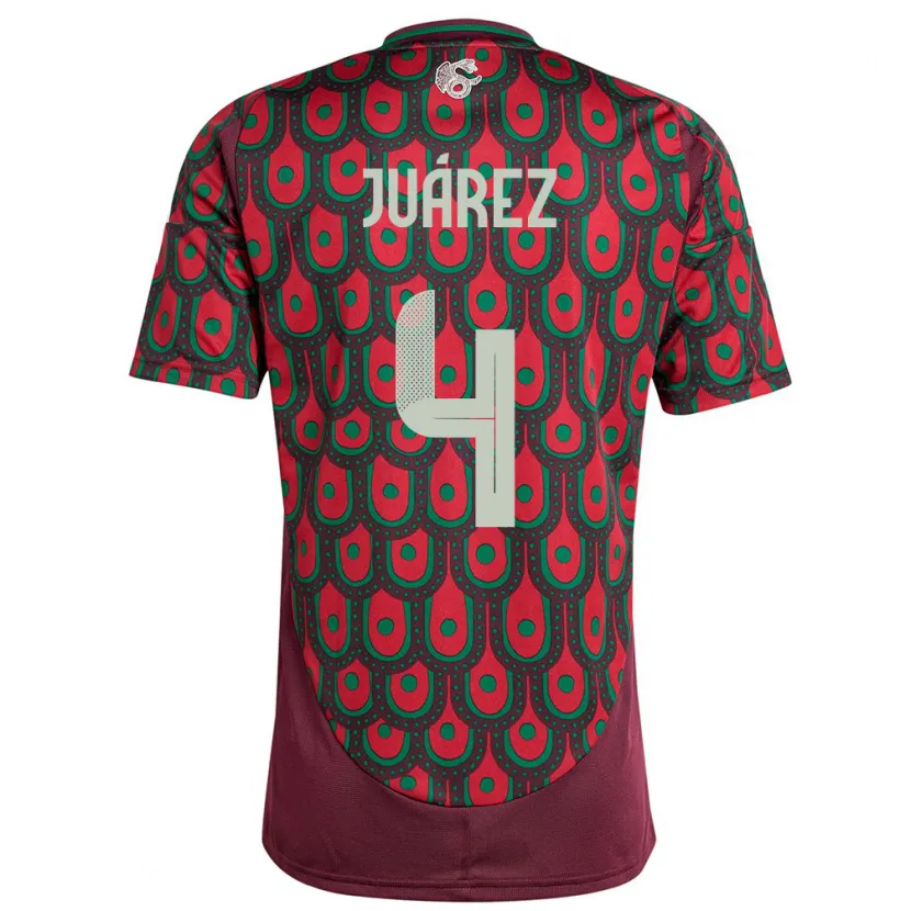 Danxen Uomo Maglia Messico Ramon Juarez #4 Marrone Kit Gara Home 24-26 Maglietta