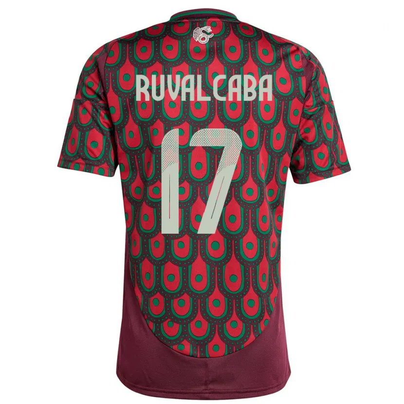 Danxen Uomo Maglia Messico Jorge Ruvalcaba #17 Marrone Kit Gara Home 24-26 Maglietta