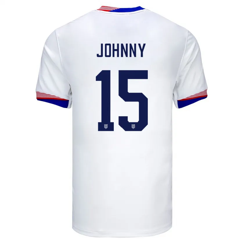 Danxen Uomo Maglia Stati Uniti Johnny #15 Bianco Kit Gara Home 24-26 Maglietta