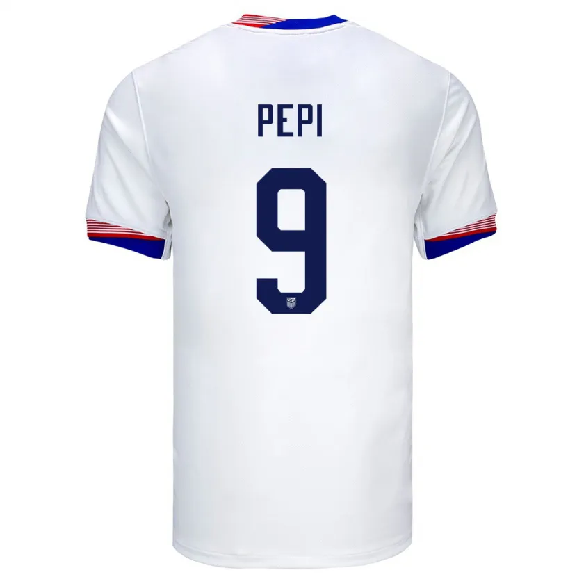 Danxen Uomo Maglia Stati Uniti Ricardo Pepi #9 Bianco Kit Gara Home 24-26 Maglietta