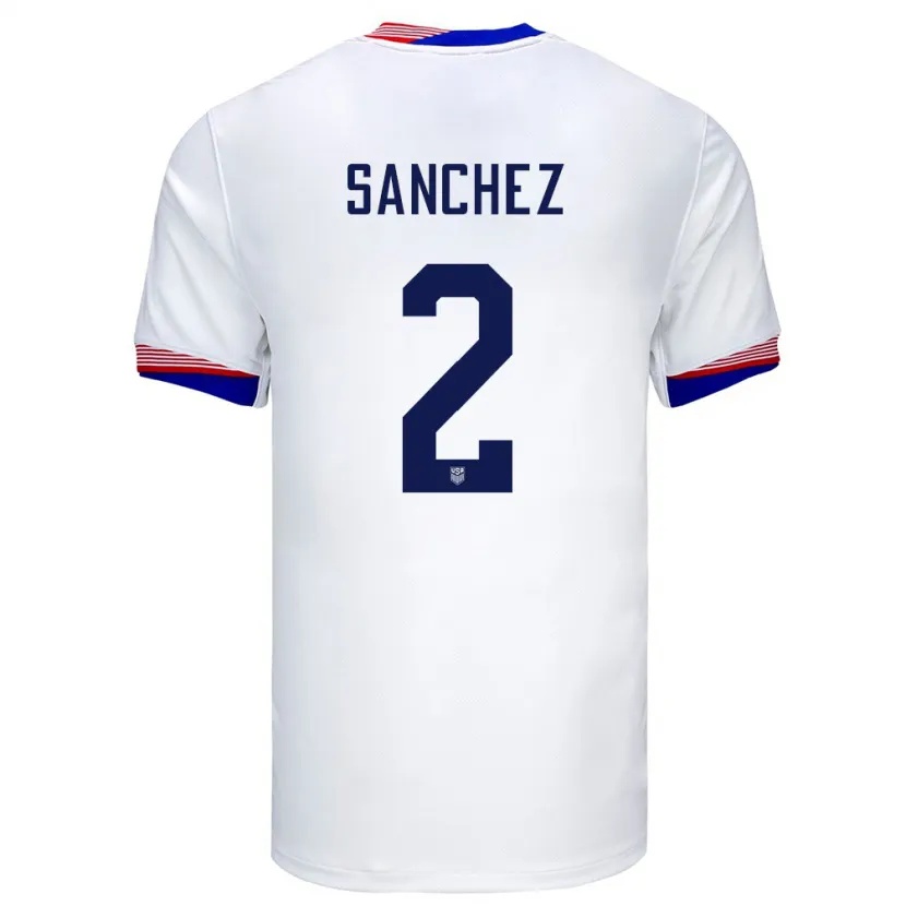 Danxen Uomo Maglia Stati Uniti Ashley Sanchez #2 Bianco Kit Gara Home 24-26 Maglietta