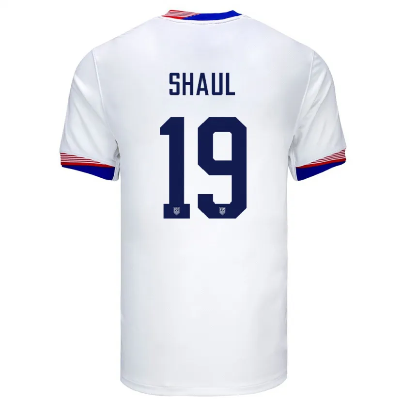 Danxen Uomo Maglia Stati Uniti Ian Shaul #19 Bianco Kit Gara Home 24-26 Maglietta