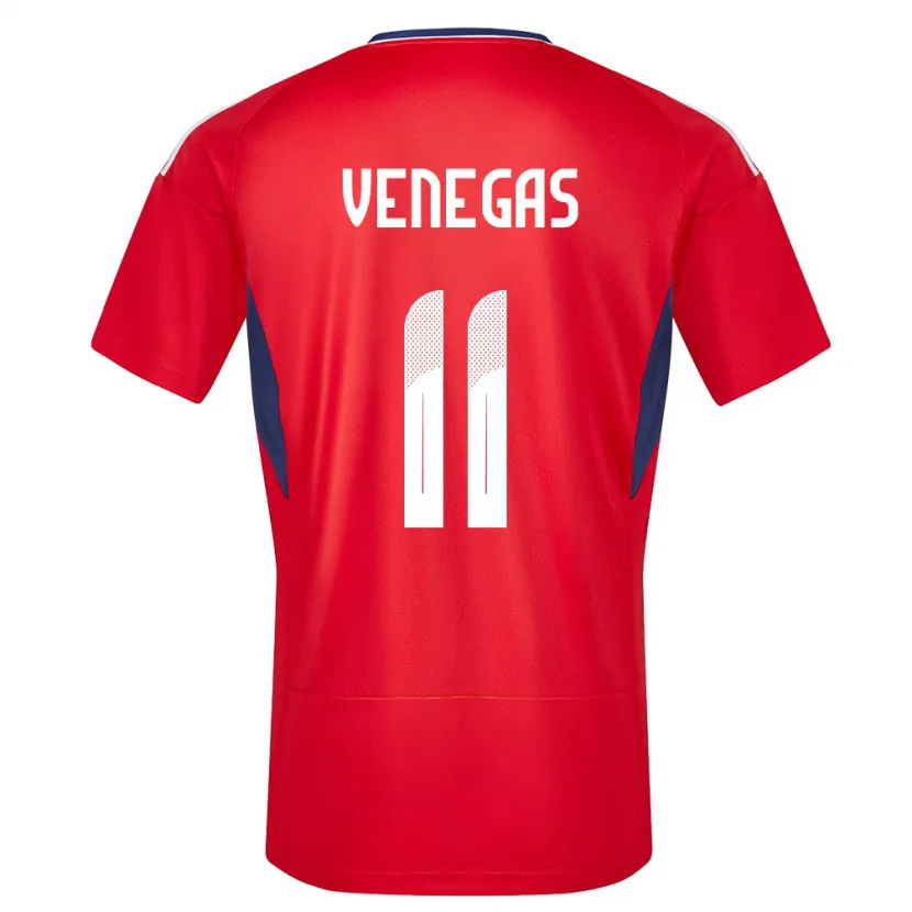 Danxen Uomo Maglia Costa Rica Johan Venegas #11 Rosso Kit Gara Home 24-26 Maglietta
