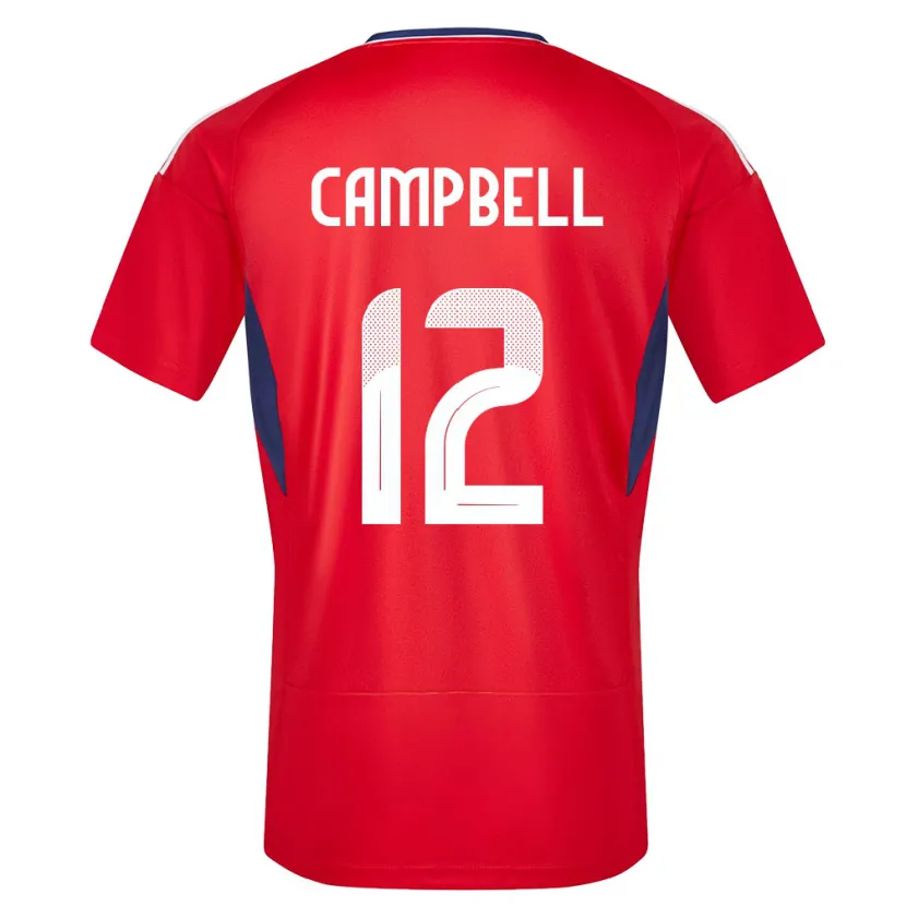 Danxen Uomo Maglia Costa Rica Joel Campbell #12 Rosso Kit Gara Home 24-26 Maglietta