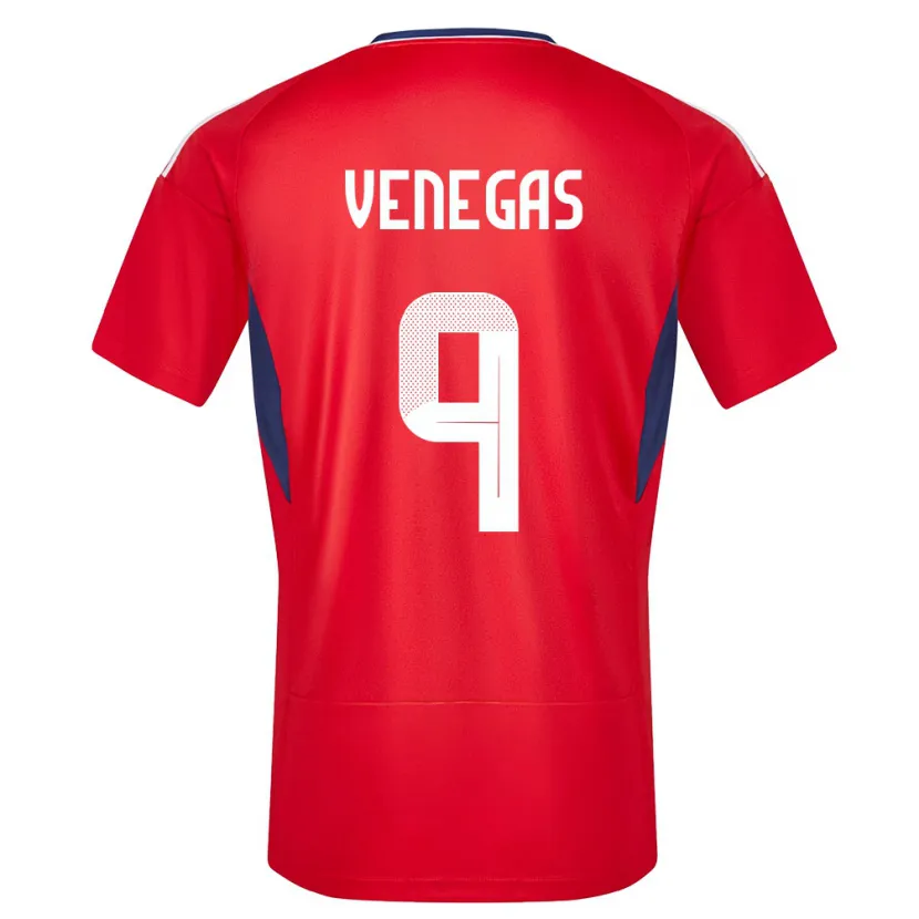 Danxen Uomo Maglia Costa Rica Carolina Venegas #9 Rosso Kit Gara Home 24-26 Maglietta