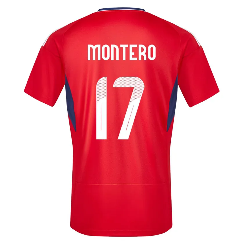 Danxen Uomo Maglia Costa Rica Michelle Montero #17 Rosso Kit Gara Home 24-26 Maglietta