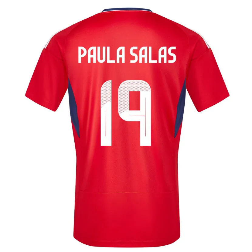 Danxen Uomo Maglia Costa Rica Maria Paula Salas #19 Rosso Kit Gara Home 24-26 Maglietta