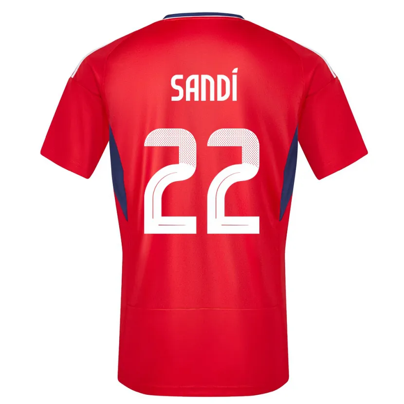 Danxen Uomo Maglia Costa Rica Cristel Sandi #22 Rosso Kit Gara Home 24-26 Maglietta