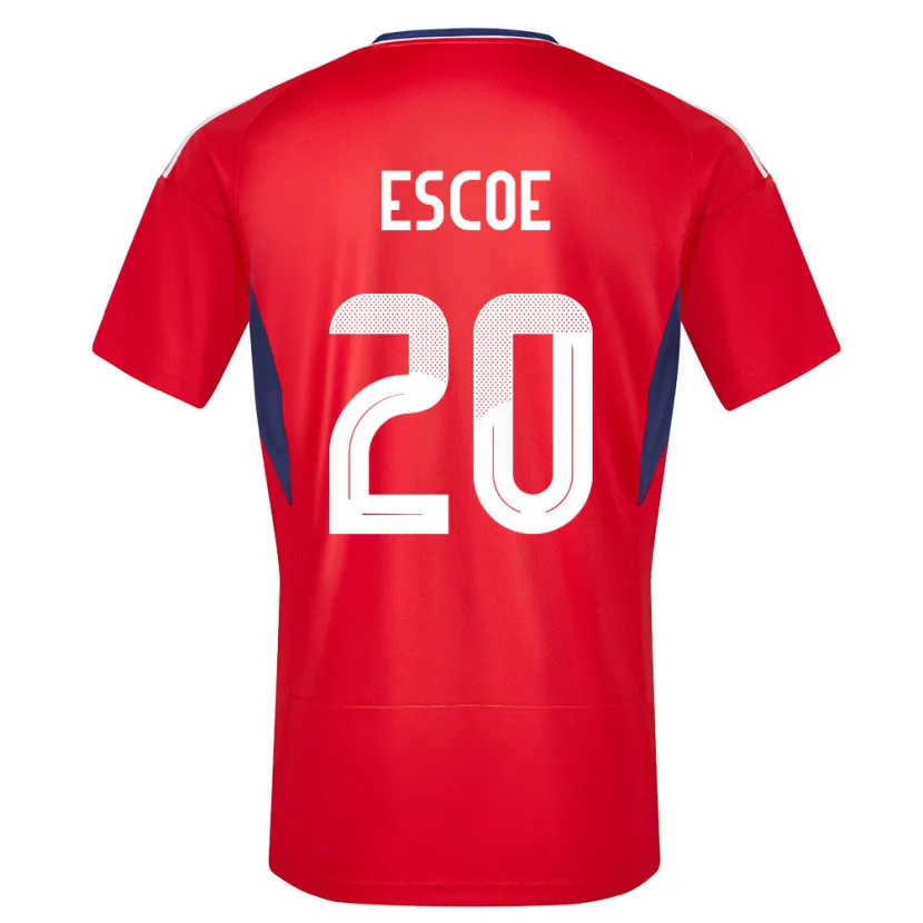 Danxen Uomo Maglia Costa Rica Enyel Escoe #20 Rosso Kit Gara Home 24-26 Maglietta