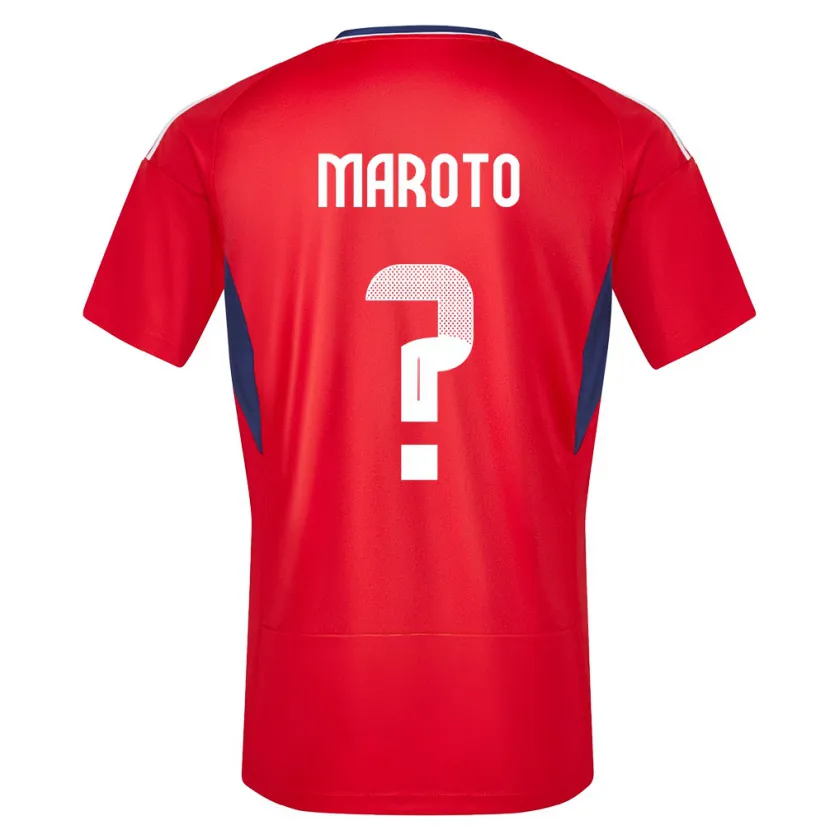 Danxen Uomo Maglia Costa Rica Victor Maroto #0 Rosso Kit Gara Home 24-26 Maglietta
