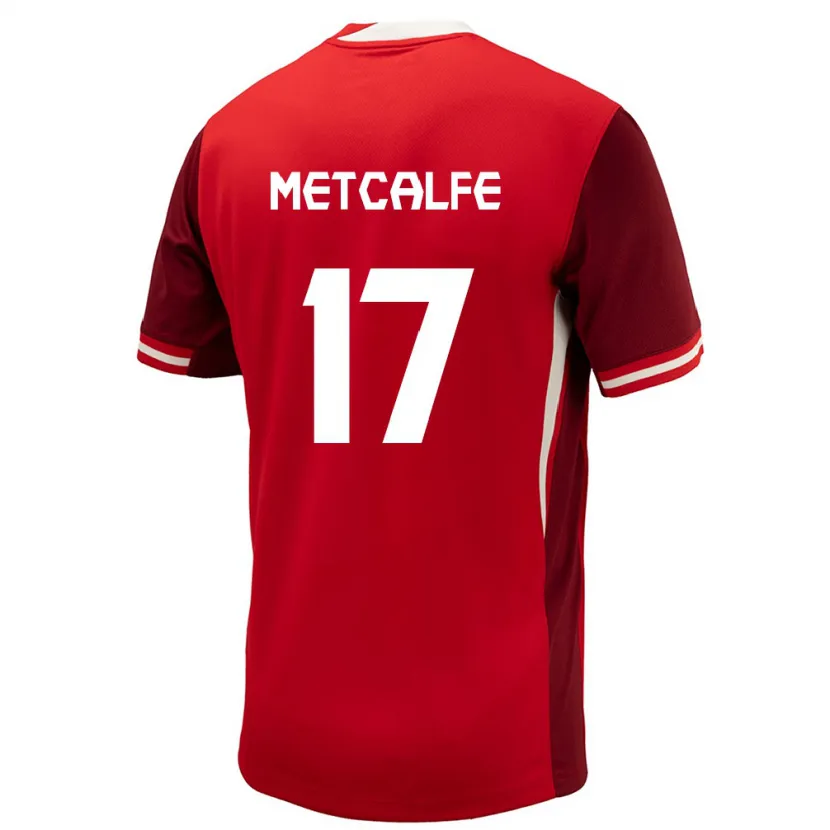 Danxen Uomo Maglia Canada Patrick Metcalfe #17 Rosso Kit Gara Home 24-26 Maglietta