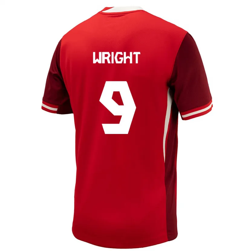 Danxen Uomo Maglia Canada Lowell Wright #9 Rosso Kit Gara Home 24-26 Maglietta