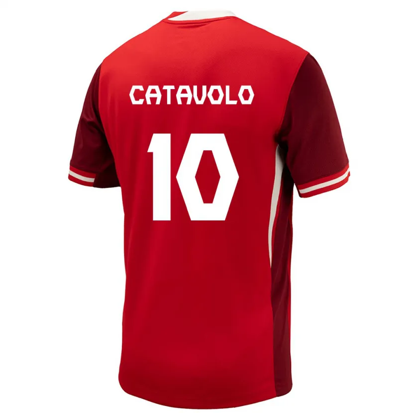 Danxen Uomo Maglia Canada Matthew Catavolo #10 Rosso Kit Gara Home 24-26 Maglietta