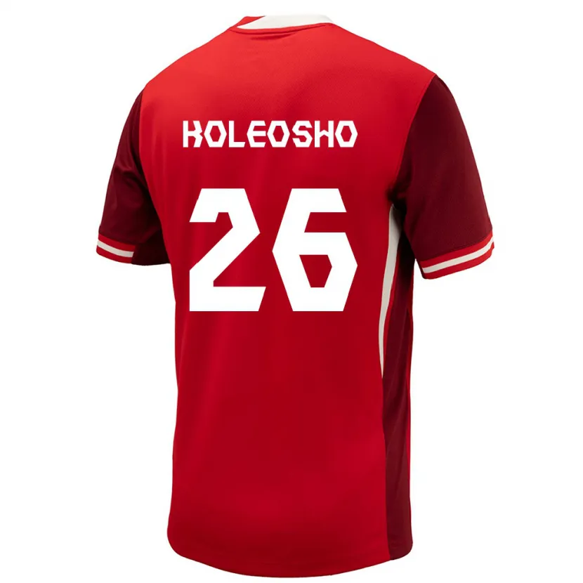 Danxen Uomo Maglia Canada Luca Koleosho #26 Rosso Kit Gara Home 24-26 Maglietta