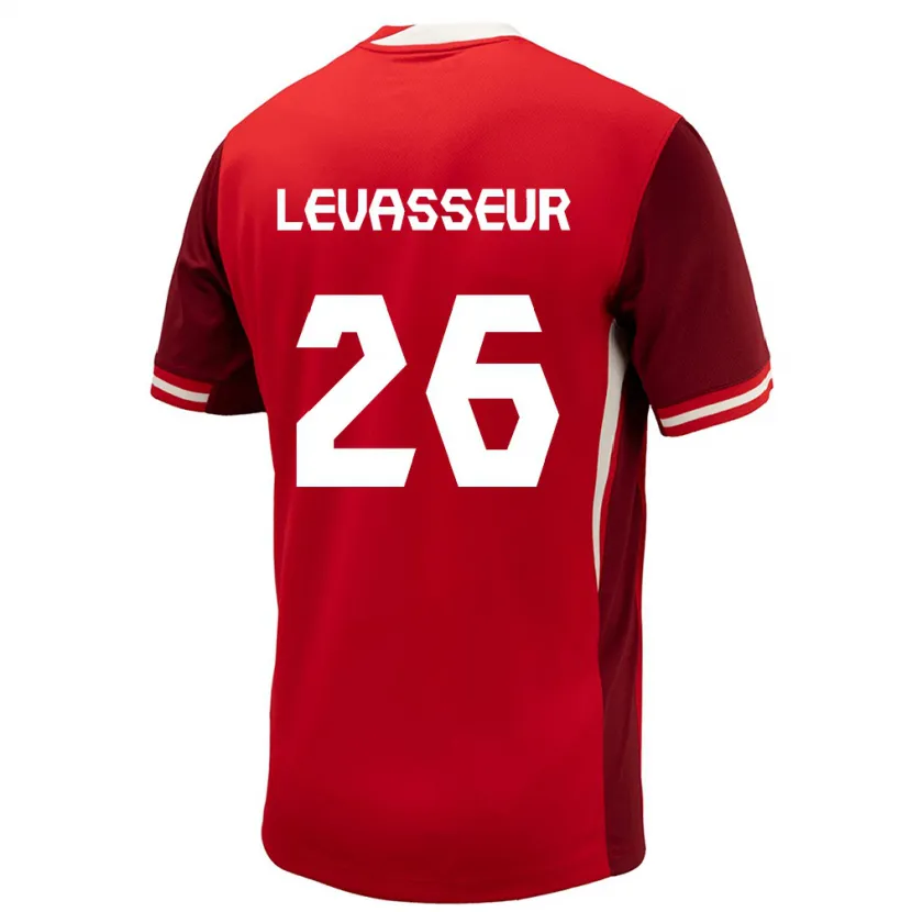 Danxen Uomo Maglia Canada Marie Levasseur #26 Rosso Kit Gara Home 24-26 Maglietta