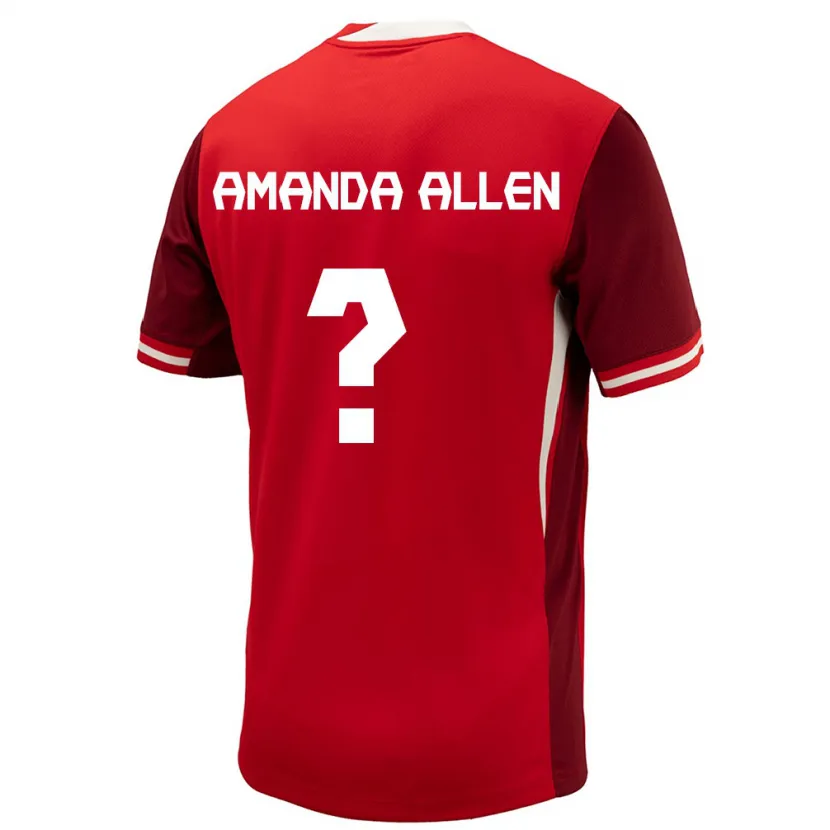 Danxen Uomo Maglia Canada Amanda Allen #0 Rosso Kit Gara Home 24-26 Maglietta