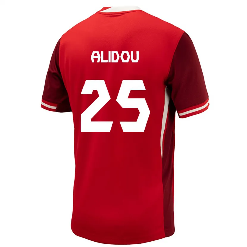 Danxen Uomo Maglia Canada Marie-Yasmine Alidou #25 Rosso Kit Gara Home 24-26 Maglietta