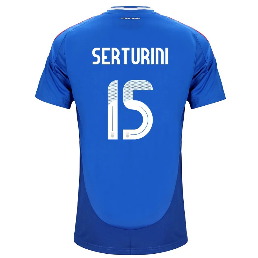 Danxen Uomo Maglia Italia Annamaria Serturini #15 Blu Kit Gara Home 24-26 Maglietta