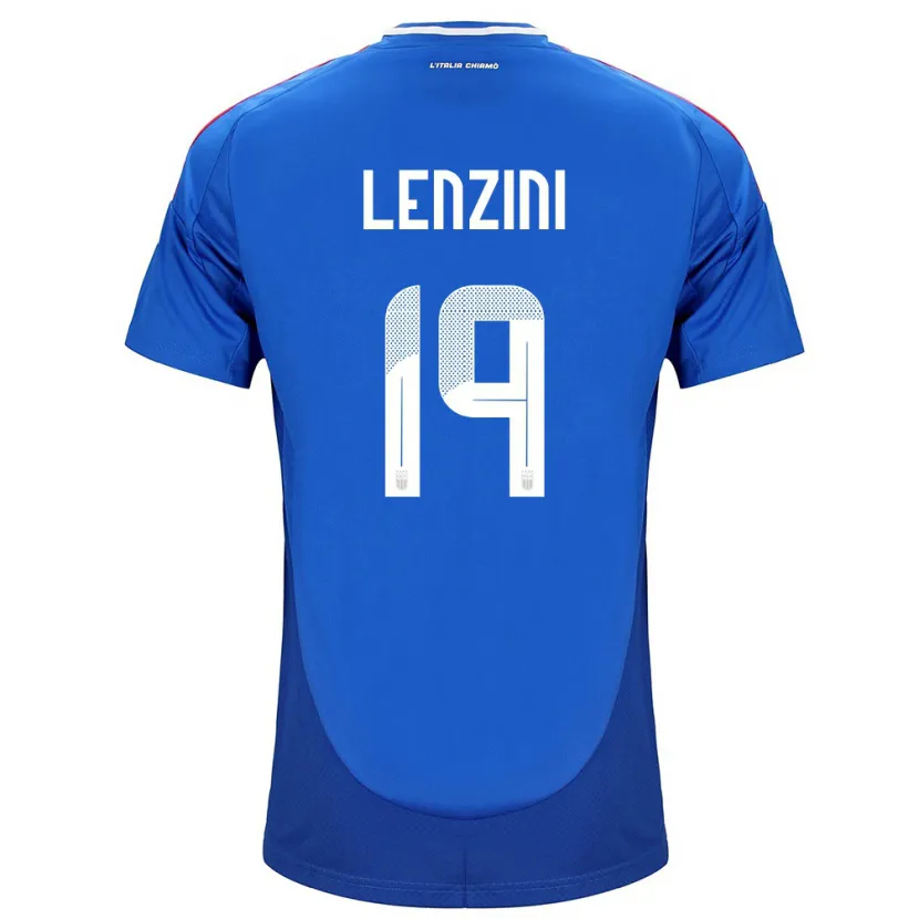 Danxen Uomo Maglia Italia Martina Lenzini #19 Blu Kit Gara Home 24-26 Maglietta