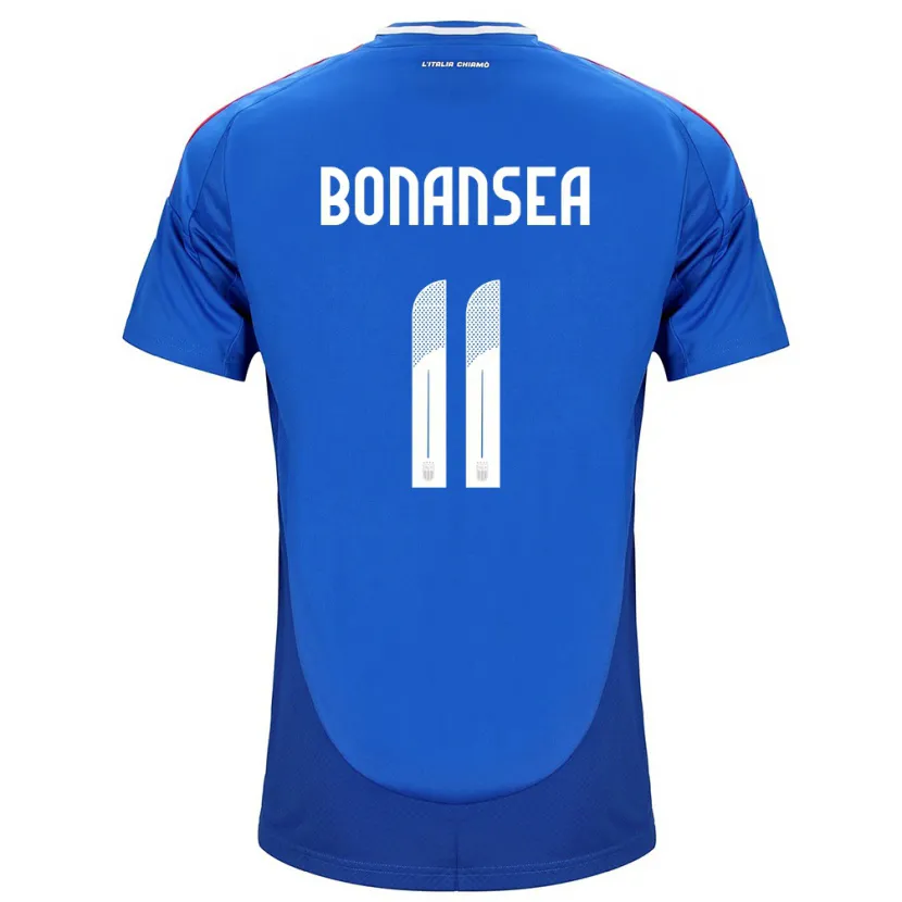 Danxen Uomo Maglia Italia Barbara Bonansea #11 Blu Kit Gara Home 24-26 Maglietta