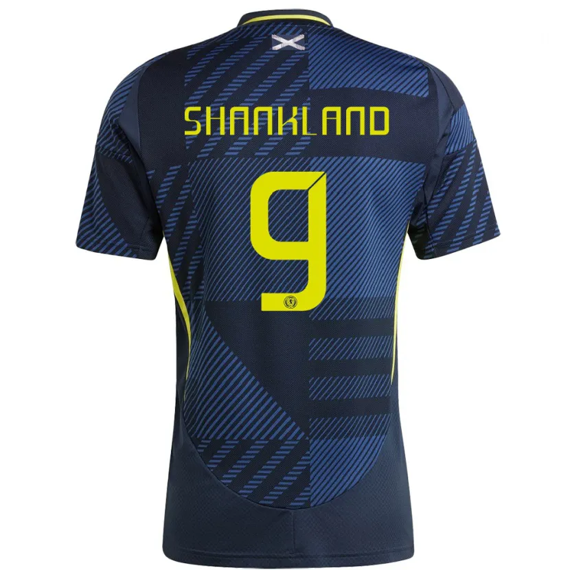 Danxen Uomo Maglia Scotland Lawrence Shankland #9 Blu Scuro Kit Gara Home 24-26 Maglietta