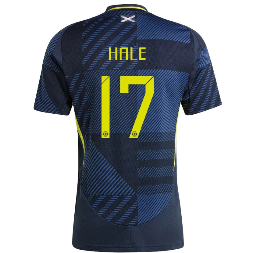 Danxen Uomo Maglia Scotland Finlay Hale #17 Blu Scuro Kit Gara Home 24-26 Maglietta