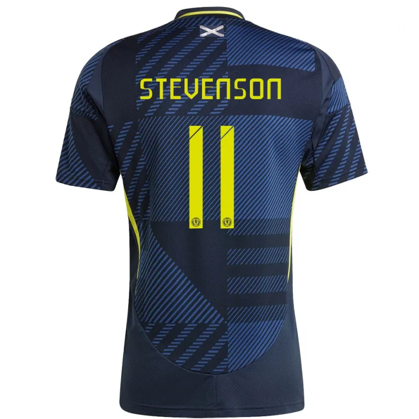 Danxen Uomo Maglia Scotland Gus Stevenson #11 Blu Scuro Kit Gara Home 24-26 Maglietta