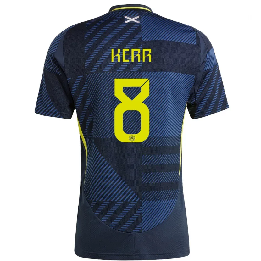 Danxen Uomo Maglia Scotland Samantha Kerr #8 Blu Scuro Kit Gara Home 24-26 Maglietta