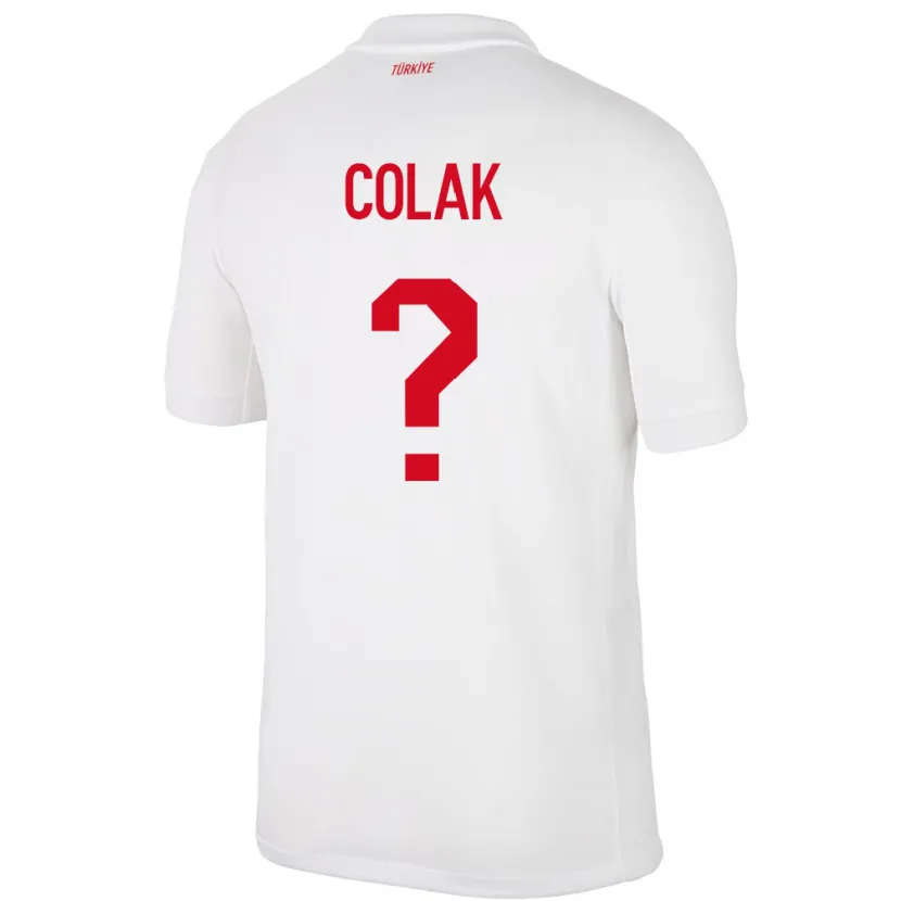 Danxen Uomo Maglia Turchia Furkan Çolak #0 Bianco Kit Gara Home 24-26 Maglietta