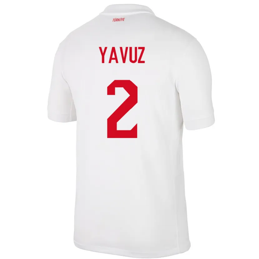 Danxen Uomo Maglia Turchia Batuhan Yavuz #2 Bianco Kit Gara Home 24-26 Maglietta