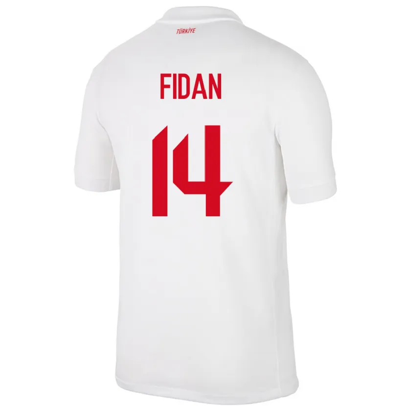 Danxen Uomo Maglia Turchia Yiğit Fidan #14 Bianco Kit Gara Home 24-26 Maglietta