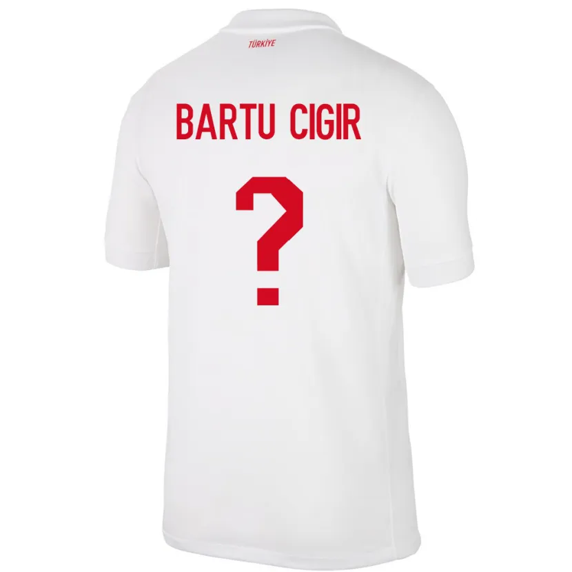 Danxen Uomo Maglia Turchia Can Bartu Çığır #0 Bianco Kit Gara Home 24-26 Maglietta
