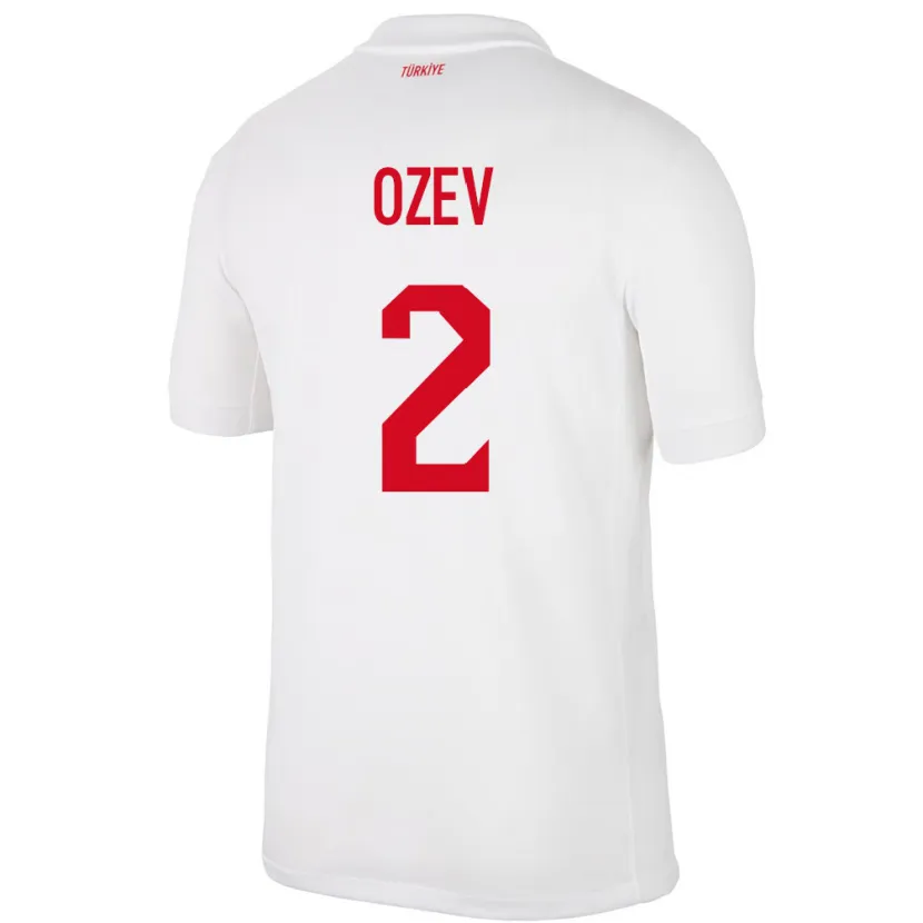 Danxen Uomo Maglia Turchia Ümran Özev #2 Bianco Kit Gara Home 24-26 Maglietta